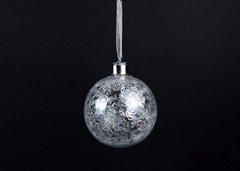 Декоративный ёлочный шар 10см с LED-подсветкой